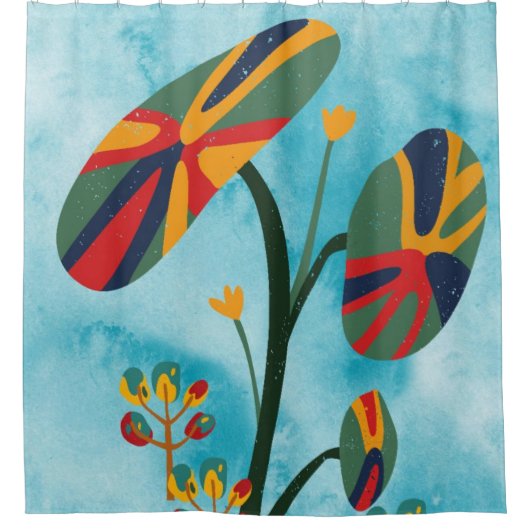 rideau de douche à fleurs (Devant)