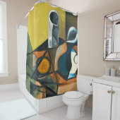 rideau de douche à fleurs (En situation)