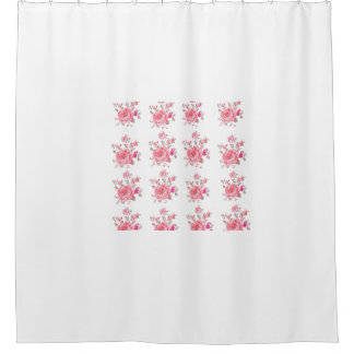 Rideau de douche à fleurs