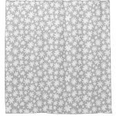 Rideau de douche à fleurs blanc (Devant)