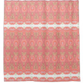 Rideau de douche à fleurs de corail (Devant)