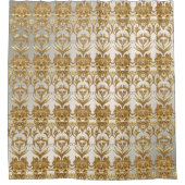 Rideau de douche à fleurs Feuille Golden Wavy (Devant)