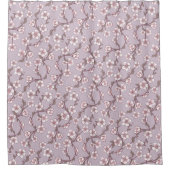 Rideau de douche à fleurs lavande - Botanique soup (Devant)