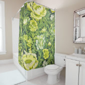 Rideau de douche à fleurs rétro (En situation)