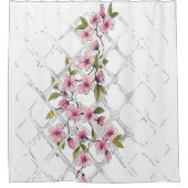 Rideau de douche à fleurs rose Escalade (Devant)