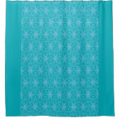 Rideau de douche à fleurs turquoise (Devant)