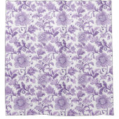 Rideau de douche à fleurs violet Paisley (Devant)