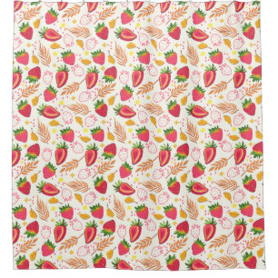 Rideau de douche à fraise