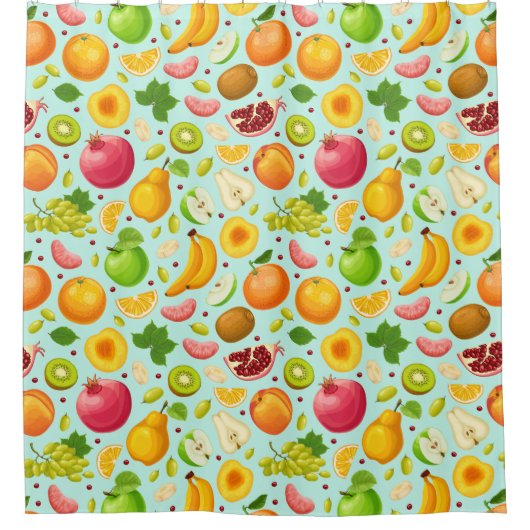 Rideau de douche à fruits tropicaux (Devant)