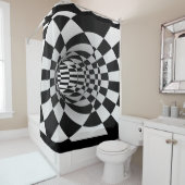 Rideau de douche à illusion optique 3D (En situation)