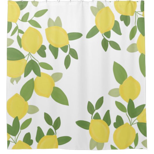 Rideau de douche à imprimer au citron (Devant)