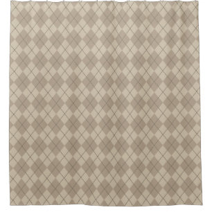 Rideau de douche à Jacquard tan rustique