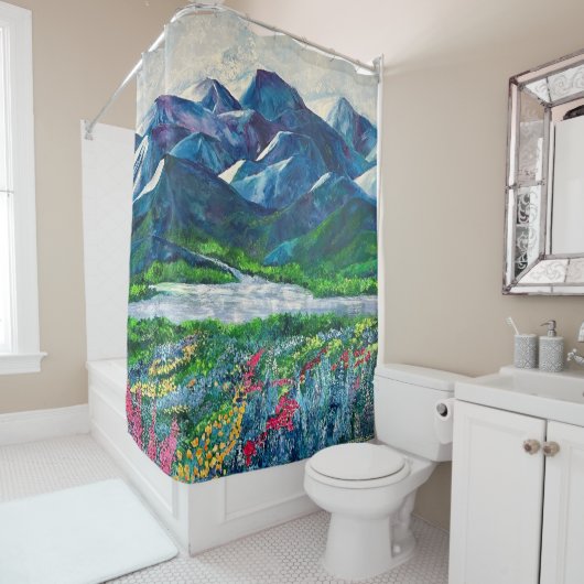 Rideau de douche à l'algue et aux algues (En situation)