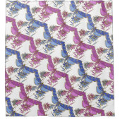 Rideau de douche à libellule bleu, violet et or (Devant)