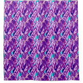 Rideau de douche à libellule violet (Devant)