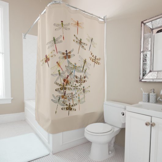 Rideau de douche à libellules (En situation)