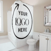 Rideau de douche à logo personnalisé (En situation)