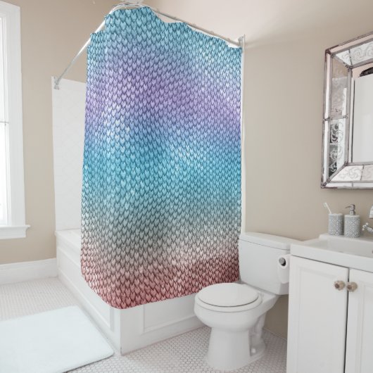 Rideau de douche à lunettes de sirène (En situation)