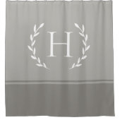 Rideau de douche à monogramme - Salle de bain init (Devant)