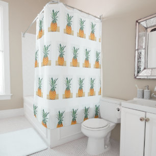 Rideau de douche à motif de ananas funky élégant