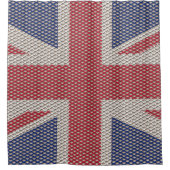 Rideau de douche à motif de filet Union Jack (Devant)