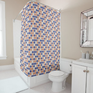 Rideau de douche à motif de points colorés
