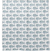 Rideau de douche à motif de poisson (Devant)