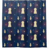 Rideau de douche à motif étoile couteau à clé (Devant)