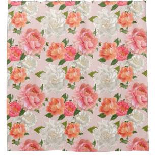 Rideau de douche à motif floral