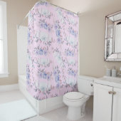 Rideau de douche à motif floral (En situation)