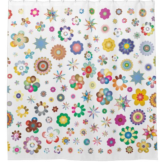 Rideau de douche à motif floral (Devant)