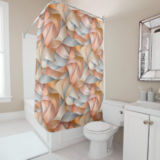 Rideau de douche à motif géométrique
