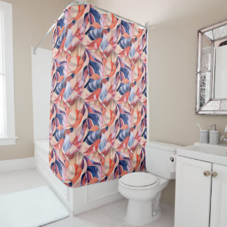 Rideau de douche à motif géométrique