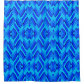 Rideau de douche à motif marbré cobalt complexe (Devant)