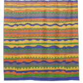 Rideau de douche à Motif rayé gras (Devant)