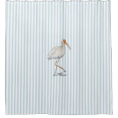 Rideau de douche à motif rayure Ibis blanc côtier (Devant)