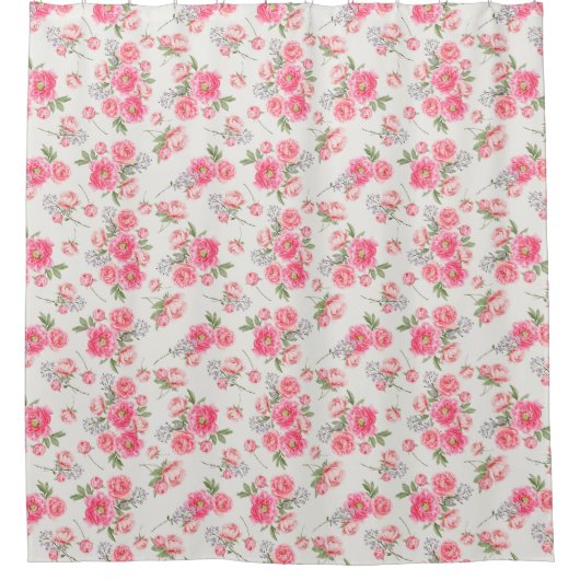 Rideau de douche à motifs floraux (Devant)