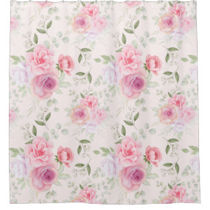 Rideau de douche à motifs floraux