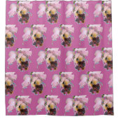 Rideau de douche à orchidée rose (Devant)