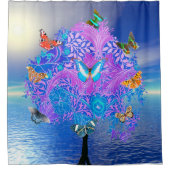 Rideau de douche à papillon (Devant)