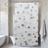 Rideau de douche à Parties scintillant blanche élé