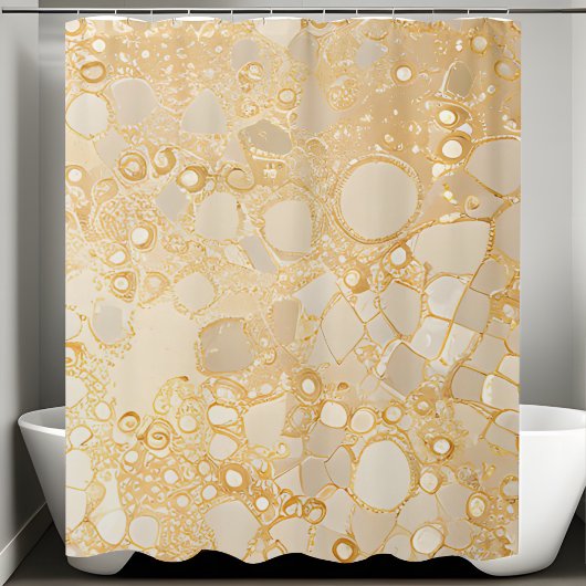 Rideau de douche à Parties scintillant dorée