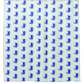 Rideau de douche à perroquet bleu (Devant)