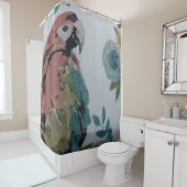 Rideau de douche à perroquet coloré (En situation)