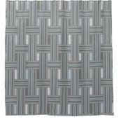 Rideau de douche à plaid gris (Devant)