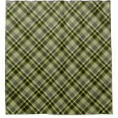 Rideau de douche à plaid vert de terre (Devant)
