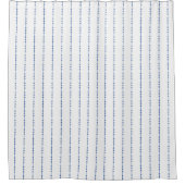 Rideau de douche à pointes blanc et bleu (Devant)