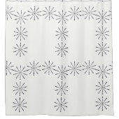 Rideau de douche à points noirs et blancs (Devant)