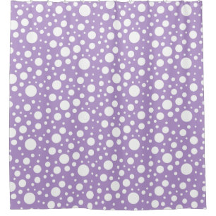 Rideau de douche à points violets