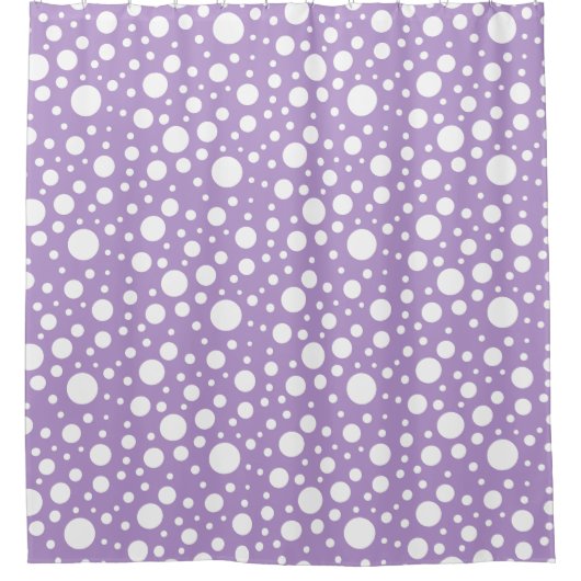 Rideau de douche à points violets (Devant)